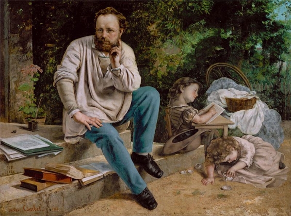 ▲Proudhon and his children, by Gustave Courbet, 1865 [출처=en.wikipedia.org/]